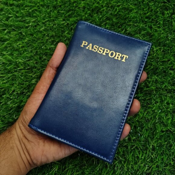 Leather Passport Cover, Travel Passport Holder, Travel Bifold Passport Cover - Picture 1 of 5